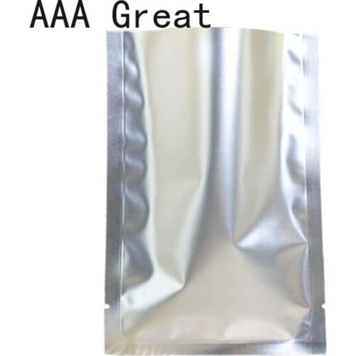 100pcs/Lot Silver Aluminum Foil Bags Vacuum Food Storage Pouches for Home Storage Open Top Packaging Flat Mylar Bags Grain Nuts