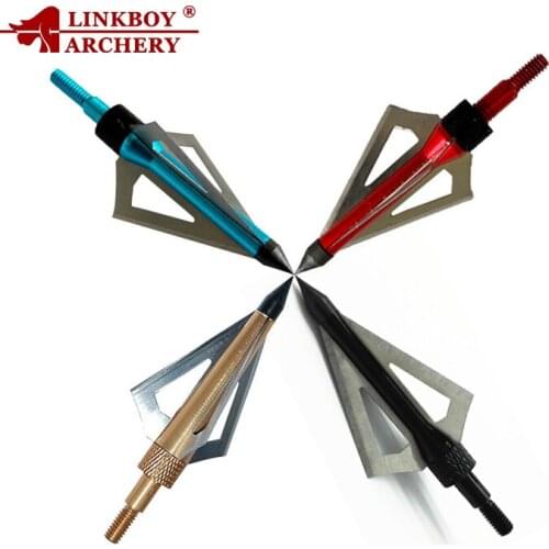 3Pcs 100 Grain 125 Grain 3 Fixed Blade Archery Broadheads Arrow Head Hunting Arrow Tips Compound Bow Hunting