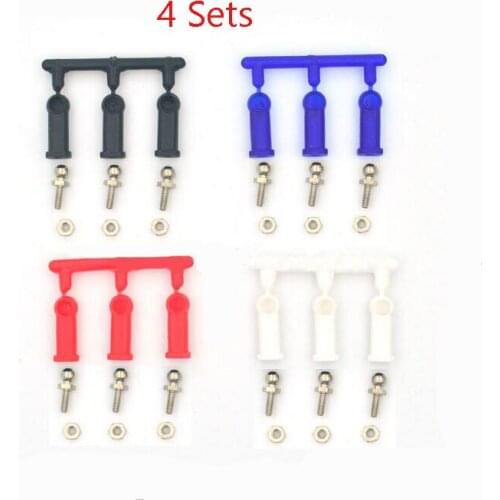 4 Sets Colorful Dog Bone Adjuster 15334 Shock Absorber Accessories for Tamiya Mini 4WD Racing Car Model