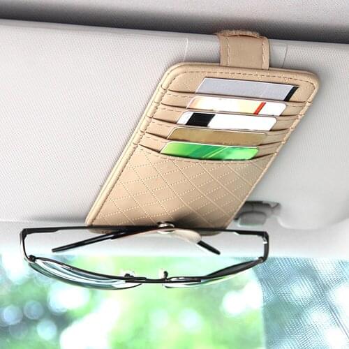 Car Auto Sun Visor Point Pocket Organizer Pouch Bag Card Glasses Storage Holder Car-styling Quick Deliver
