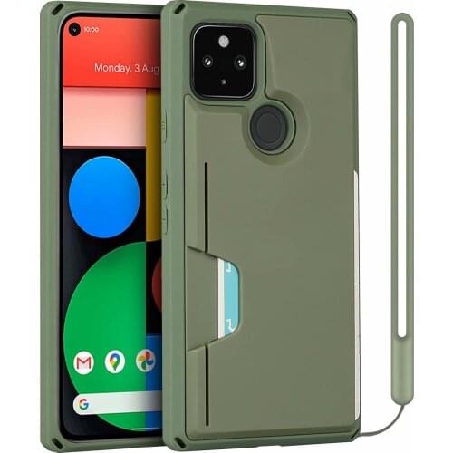 For Google Pixel 5 / Pixel 5 XL Armor Phone Case for Google Pixel 4A 5G Protection Hard Cover w/ Hand Strap for Galaxy S20 FE