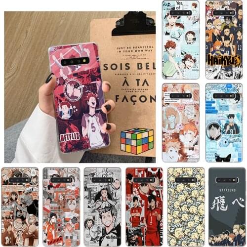 Anime Haikyuu Volleyball Soft Phone Case For Samsung A02S S8 S7 A70E A70S A90 A60 A8S M02 A01 A2 Core A6 A7 A8 A9 A5 2018 Cover