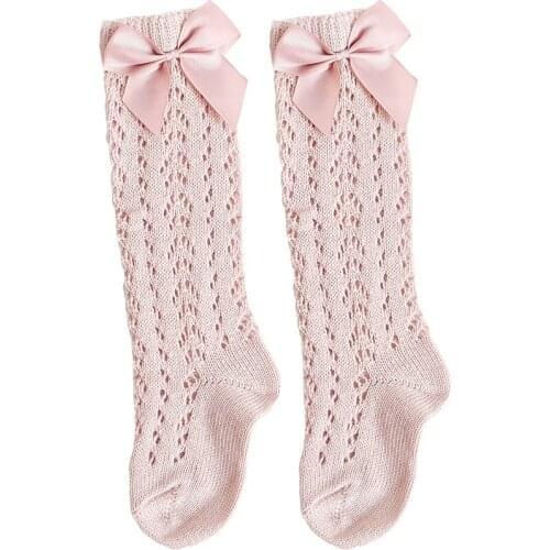 Kids Baby Girl Socks Toddler Baby Cotton Mesh Breathable Socks Newborn Infant Knee High Baby Girls Long Socks