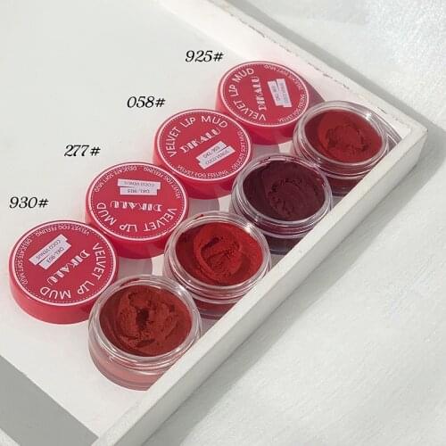 DIKALU 4 Colors Lip Gloss Matte Liquid Lip Tint Cream Pigment Long Lasting Silky Texture Lipstick For Lips Ins Cosmetics TSLM1