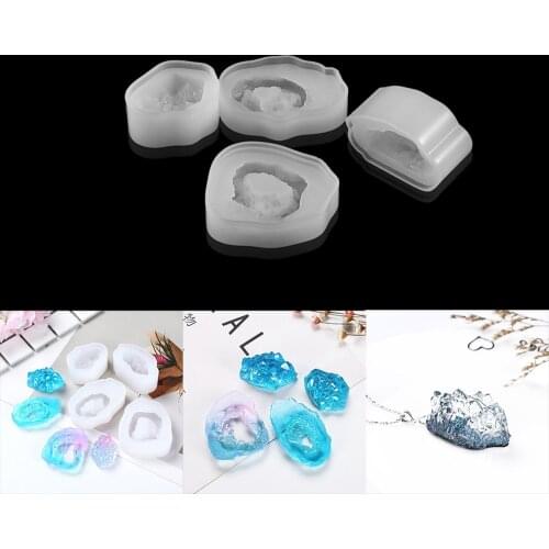 Crystal Cluster Molds Resin Simulation Original Stone UV Epoxy Resin Molds For DIY Handmade Home Crafts Jewelry Making Supplies