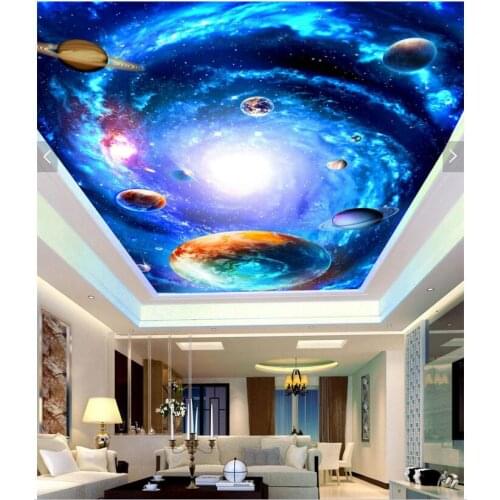 Custom photo 3d wallpaper ceiling mural Star of the Milky Way galaxy background painting 3d wall murals wallpaper for walls 3d