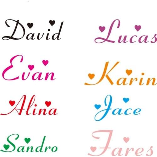 Artistic Font Wall Decals Custom Name Personalized Content Art Mural Vinyl Stickers Baby Room Nursery Home Decor Kid Gift M925