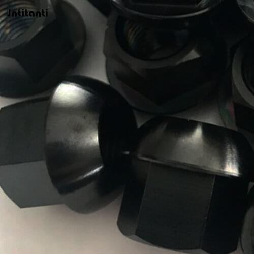 Auto parts, titanium alloy nut m14*1.5*21mm+M14*1.5*27mm+M12*1.25*27mm open-end black