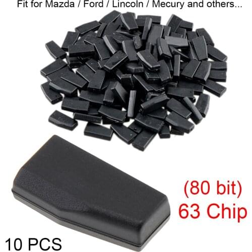10pcs Blank 4D63 80Bits Carbon Chip Car Key Transponder Chip Keyless Entry Transmitter Automobile Key for Mazda Ford Lincoln