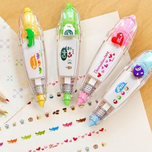 Kawaii Lace Decorative Correction Tape Cute Animal Tapes for Letter Book Journal DIY Escolar Stationery School Supplies H6562