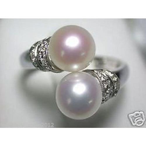 Beautiful white shell pearl ring size 6 7 8 9 10