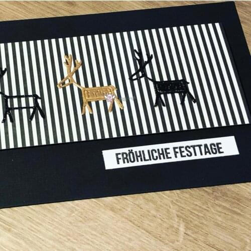 Mmao Crafts Metal Steel Cutting Dies Christmas deer decoration Stencil For DIY Scrapbooking Paper/photo Cards Embossing Dies