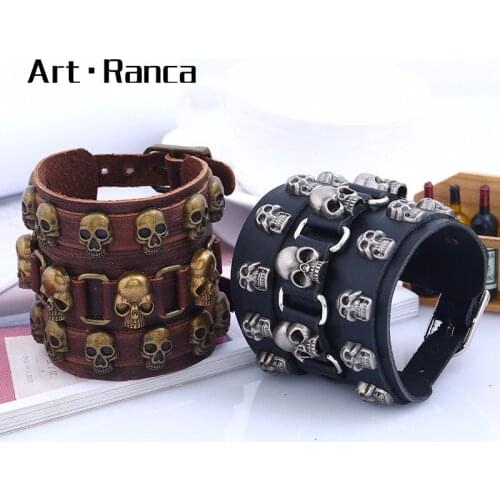 Fashionable European and American retro braided multi-layer leather mens and womens Bracelets
