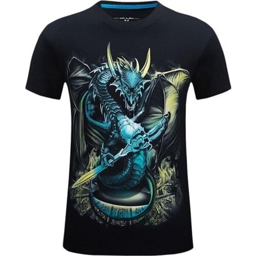 Fashion t shirt Men 2018 New Dragon 3d Short Sleeve t-shirt O-Neck Plus Size S-6XL Mens t Shirts Summer Tops Tee Shirt homme