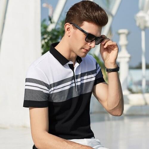 2021 New Man Red Solid Color Polo Shirt Mens Casual Deer Embroidery Cotton Polo Shirt Men Short Sleeve High Quantity Polo