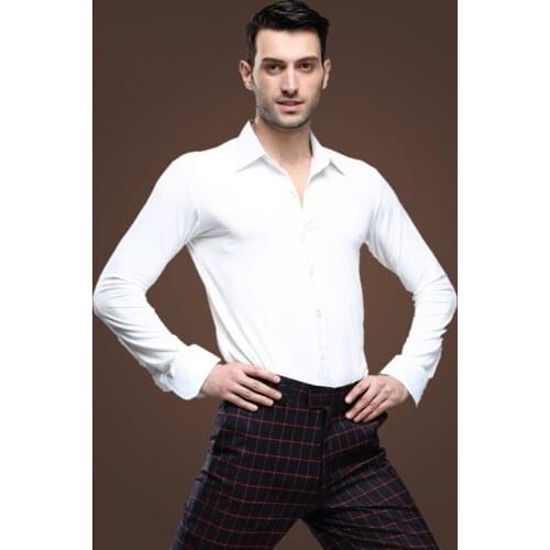 New Arrival Men Square Dance Shirt Male Ballroom Dance Clothes Acrobatics Adult Modern Latin Dance Long Sleeved Jacket B-5984