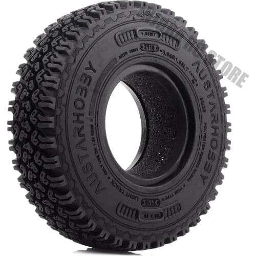 4PCS 1/10 RC Car 1.55inch Soft Rubber Wheel Tires for Axial SCX10 90046 D90 TF2 Tamiya Tyre Parts