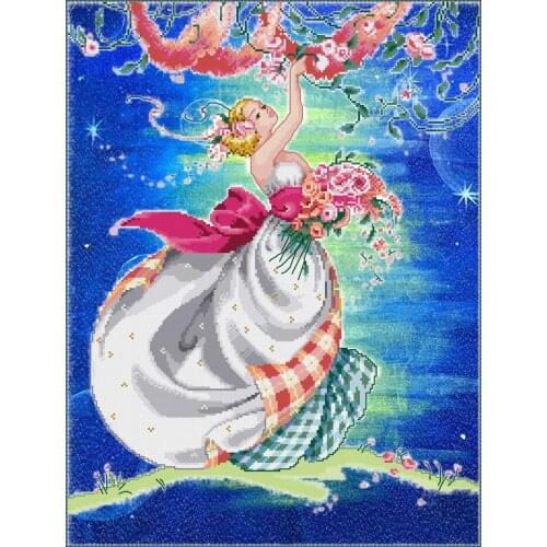 25-MD-40 Embroidery Kits Needlework High Quality Beads Partial Crystal Beaded Cross Stitch Hobby & Crafts Beadwork