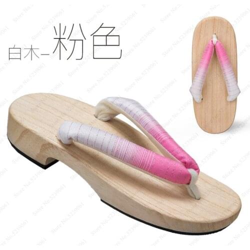 Anime Geta Clogs Cosplay Costumes Kamado Nezuko Slippers Women Japanese Style Kimono Sauna Flip Flops Beach Outdoor Wooden Shoes