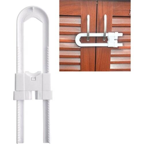 1 Pcs Children Door Cabinet Cupboard Protection Lock U Shape Baby Safety Lock Drawer Children Safety Lock