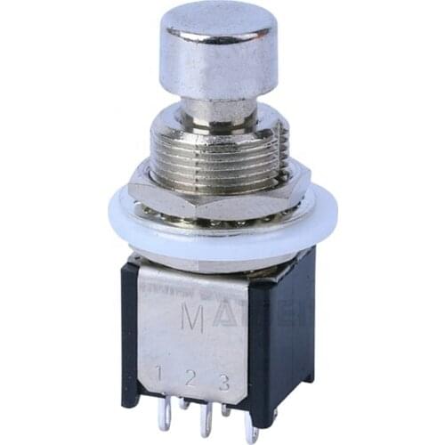 2PCS Popular Used Momentary Black DPDT On-(On) Foot Switch Guitar Effects Pedal Metal Stomp Box Guitar Parts 2a 250vac Rating