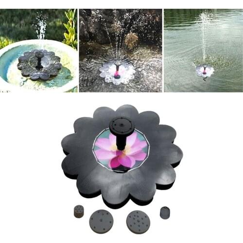 Floating Solar Floating Water Fountain Lotus Pattern Garden Pond Villa Landscape Decoration Solar Fountain Pump