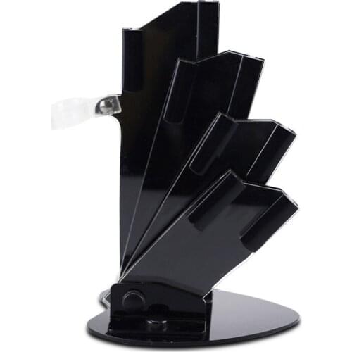 Knife Stand Used For 3" 4" 5" 6" Ceramic Knife + One Peeler High Grade Acrylic Knife Holder Black Knife Block