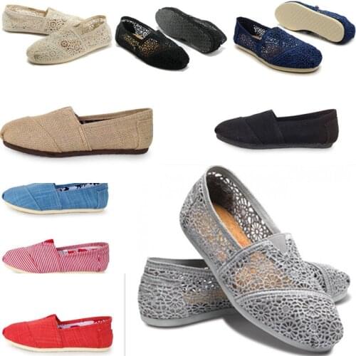 Striped spring and summer new adult couple canvas shoes solid color flat low-top canvas shoes mens shoes