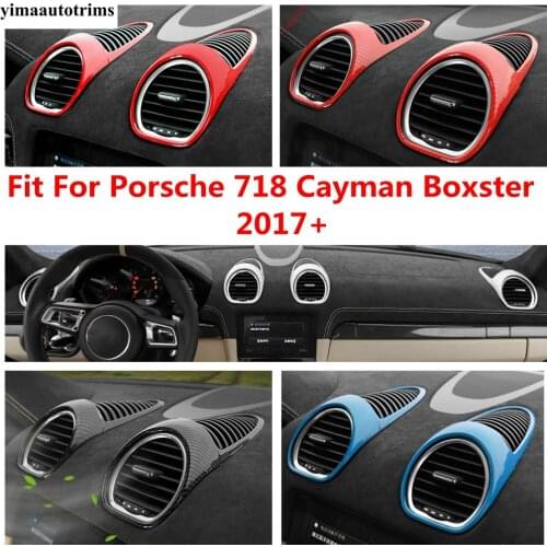 Car Dashboard Instrument Air AC Outlet Vent Frame Cover Trim For Porsche 718 Cayman Boxster 2017 - 2021 Accessories Interior Kit