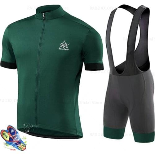 Raudax FACTORY Cycling Clothing 2021 Pro Team Ropa Ciclismo Hombre Short Sleeve Cycling Set Mtb Bike Uniforme Maillot Ciclismo
