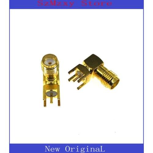10PCS SMA female Thru Hole plug Right Angle 90 DEGREE SMA-KWE PCB Mount connector RF adapter