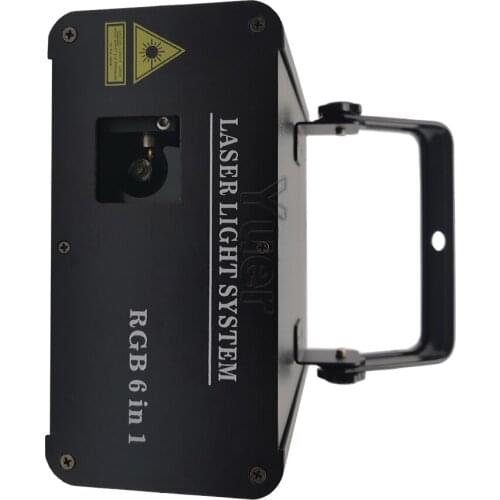 RGB 6IN1 Multi Color Animation Laser Light Beam DMX 512 Scan DJ Disco Party Stage Holiday Bar Decor Lazer Effect Lighting