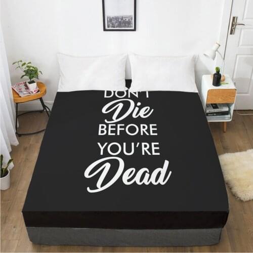 Letter Fitted Sheets Mattress Cover With Elastic Band 3D Bed Sheet Linens 150x200 180x200 Bed Sheet Customize any size design