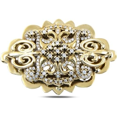Silver 925 Sterling Zircon Cubic Zirconia Authentic Brooch