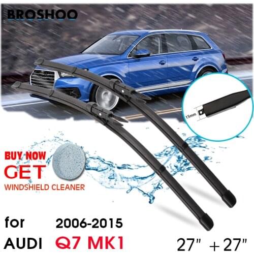 Car Wiper Blade Front Window Windscreen Windshield Wipers Blades Pinch Tab Auto Accessories For Audi Q7 MK1 27"+27" 2006-2015