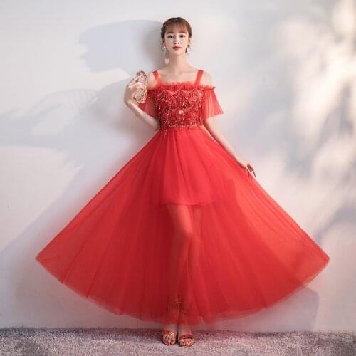 Halter Floor-length A-line Chiffon Spaghetti Strap Illusion Sequin Gauze Long Tassels Black Blue Pink Beige Red Cocktail Dresses