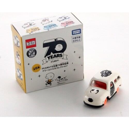 Takara TOMY Japan Tomy TOMICA 70 Th Anniversary Snoopy Blind Box Girls Heart Alloy Car Mo