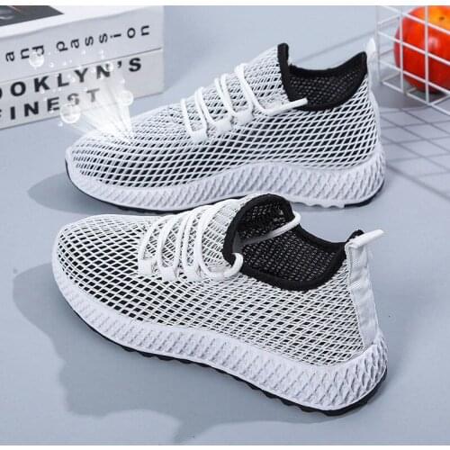 Breathable Net Shoes Women Korean All-match Casual Shoes Flying Woven Sports Shoes Soft Bottom Ladies Breathable Shoes