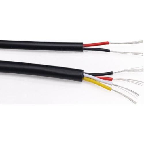 UL2464-18AWG Black Multicore Sheathed Power Cord Cable 2/3/4/5/6Cores Signal Control Cord Tinned Copper 300V