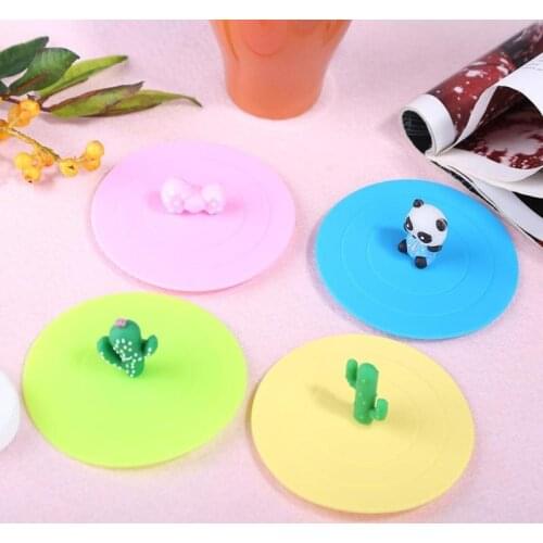 10cm Cup Lid Seal Cup Cover Super Cute Heat Resistant Circular Multitools Kitchen Tools Recycled Cartoon Bowl Seals