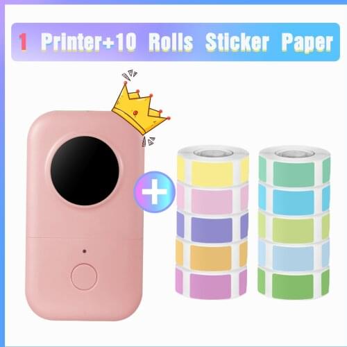 Phomemo D30 Sticker Label Maker Smart Bluetooth Label Maker with 10 Rolls Adhesive Label Thermal Paper Portable Label Printer