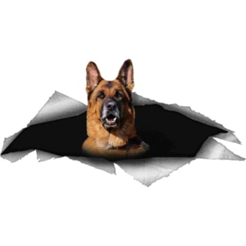 Creative German Shepherd Dog 3D Car Window Decal Accessories Waterproof High Quality Vinyl Cover Scratches PVC 13cm X 7cm