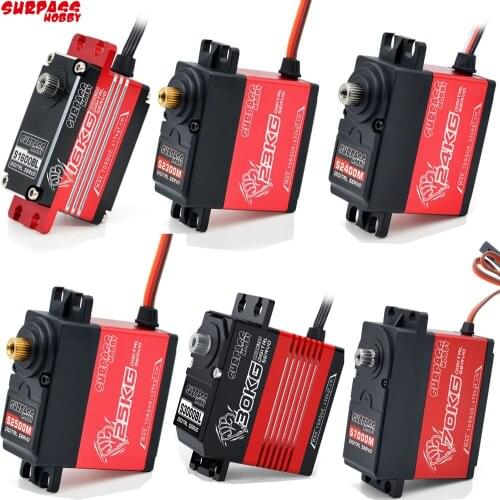 Waterproof Servo 16KG 23KG 24KG 25KG 30KG 70KG Digital Servo Aluminium Metal Gears for 1/12 1/10 1/8 1/7 1/5 RC Car Buggy Boat