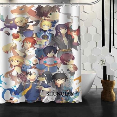 Custom Tales Of Zestiria The X Shower Curtain 12 Hooks For The Bathroom High Quality Polyester Fabric Bath Curtain 3D Printing