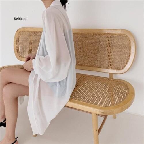 Womens Cape Summer Ultra-Thin Cardigan Solid Beach Vacation Sun Protection Coat Loose Mid-Length Elegant Ponchos