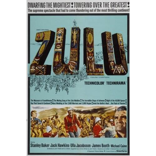 Zulu Michael Caine Film Vintage Cinema Movie Art Silk Poster Print 24x36inch