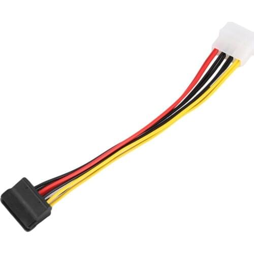 1pcs Serial ATA SATA 4 Pin IDE Molex to 2 of 15 Pin HDD Power Adapter Cable Hot Worldwide Drop Shipping