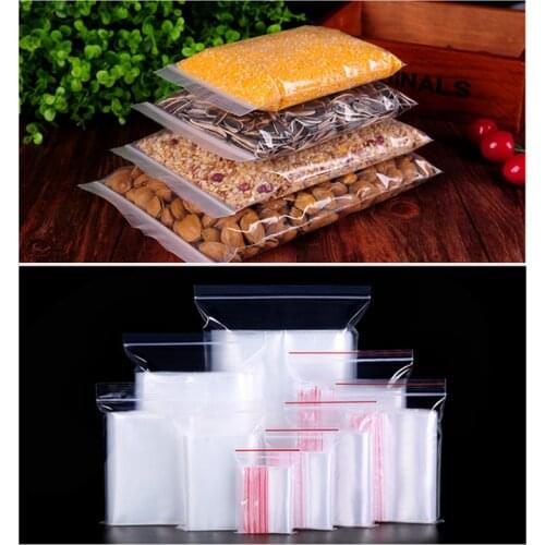 100pcs Sealing Bags Transparent Poly Bags Dispenser Bag Self Adhesive Seal Plastic Storage Bags for Jewelry Small Parts