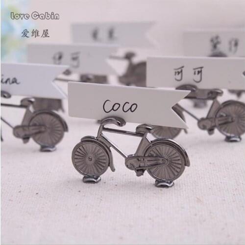 20pcs "Le Tour" Mini Bicycle Design Place Card/Photo Holder Wedding Party Table Decoration Name Holder Favors