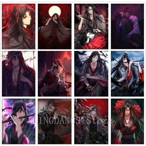 5D DIY Diamond Painting Anime Mo Dao Zu Shi Yi Ling Lao Zu Chinese Style Diamond Mosaic Embroidery Cross Stitch Home Decor Gift